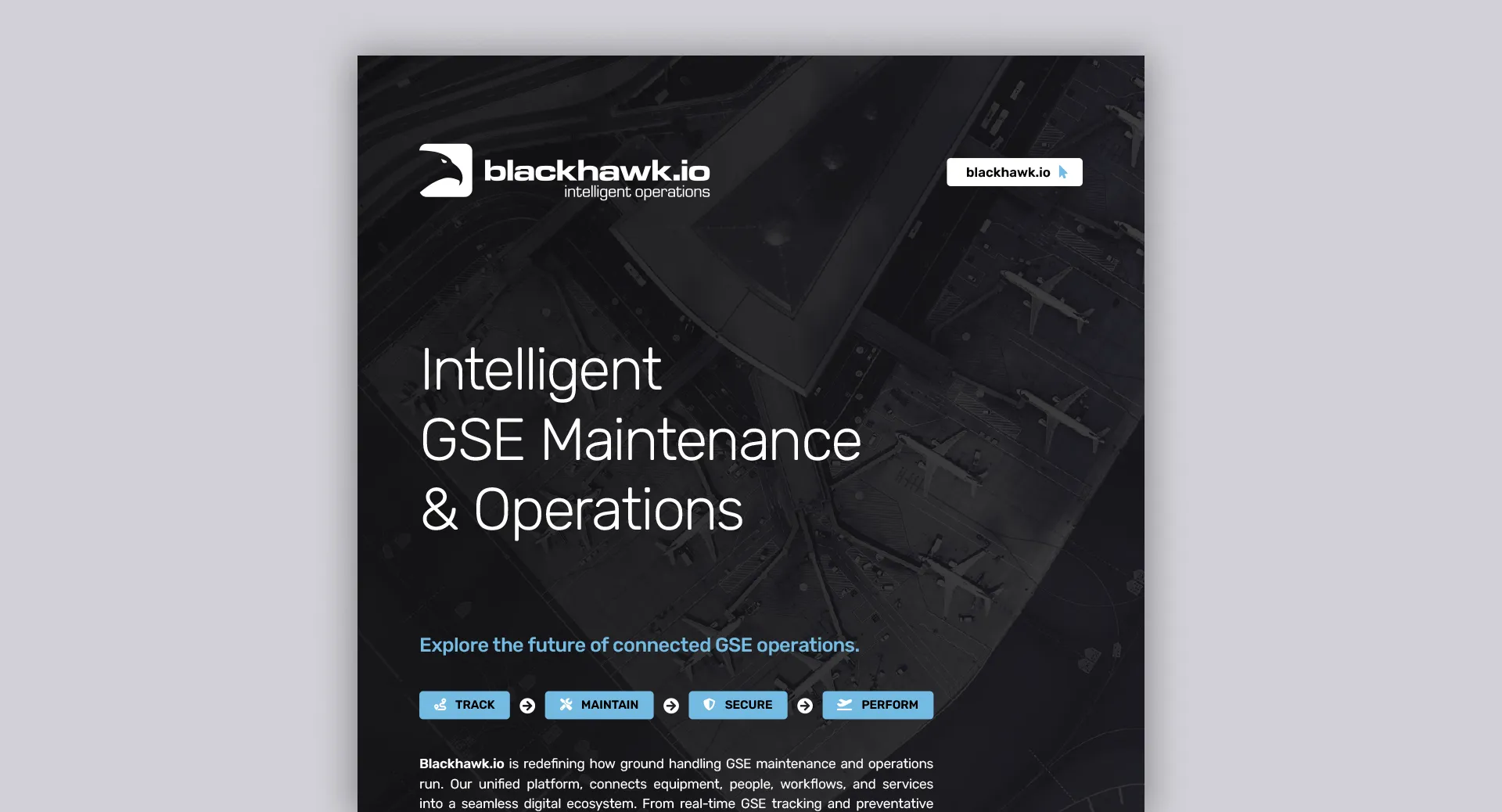 Blackhawk Intelligent GSE Maintenance Operations Brochure